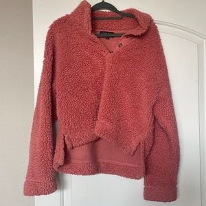Pink sherpa sweater